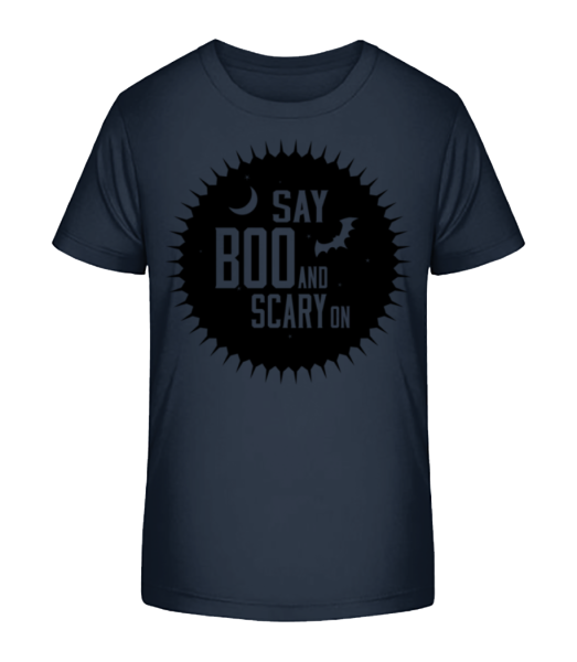 Say Boo And Scary On - Kinder Bio T-Shirt Stanley Stella - Marine - Vorne
