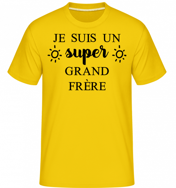 Super Grand Frère -  T-Shirt Shirtinator homme - Jaune doré - Devant