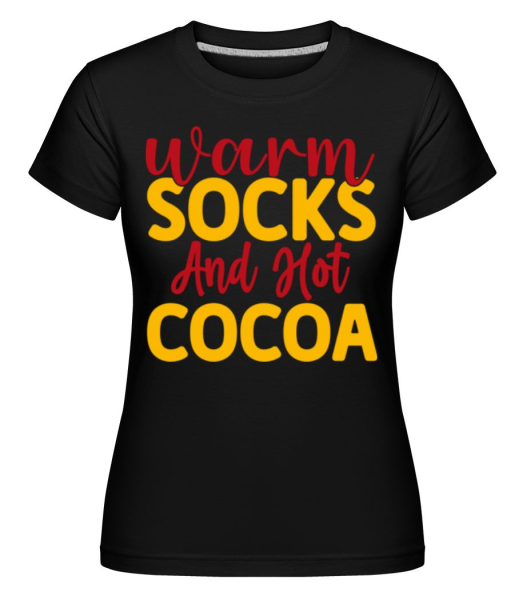 Warm Socks Hot Cocoa -  T-shirt Shirtinator femme - Noir - Devant