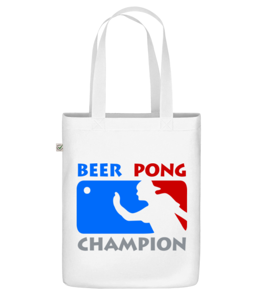 Beer Pong Champion - Sac en toile bio - Blanc - Devant