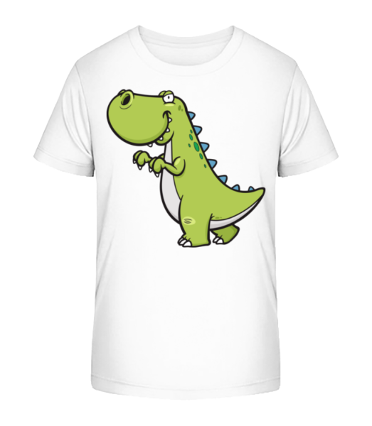 Lustiger Comic Dinosaurier - Kinder Bio T-Shirt Stanley Stella - Weiß - Vorne