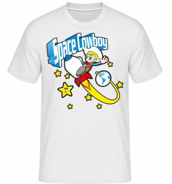 Space Cowboy - Shirtinator Männer T-Shirt - Weiß - Vorn