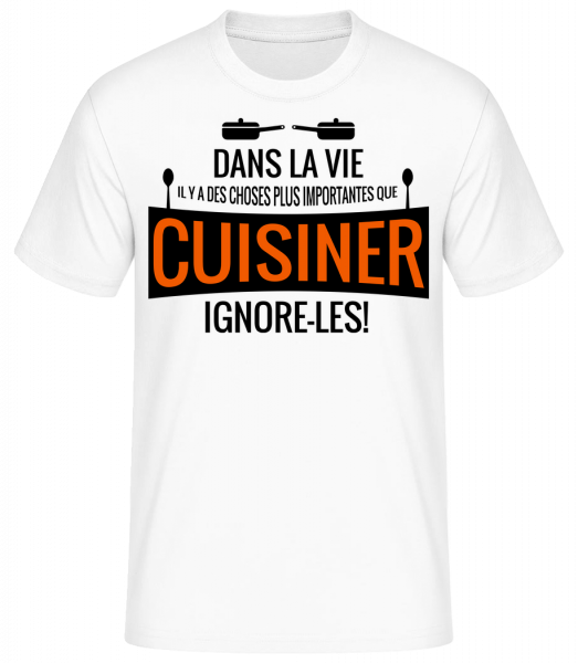 J'Adore Cuisiner - T-shirt standard Homme - Blanc - Devant