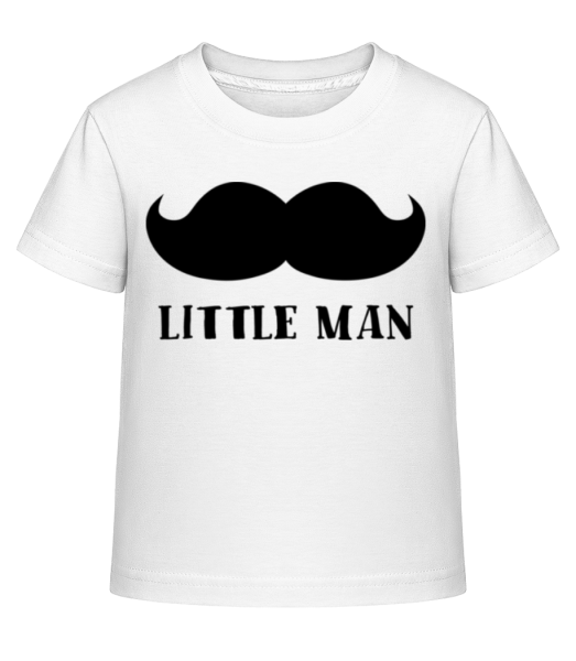 Little Man Mustache - Kinder Shirtinator T-Shirt - Weiß - Vorne