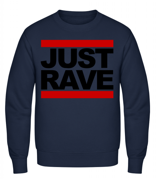 Just Rave Logo - Sweat-shirt classique avec manches set-in - Marine - Devant