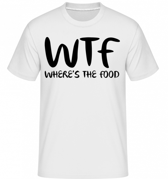 WTF Where's The Food - Shirtinator Männer T-Shirt - Weiß - Vorn