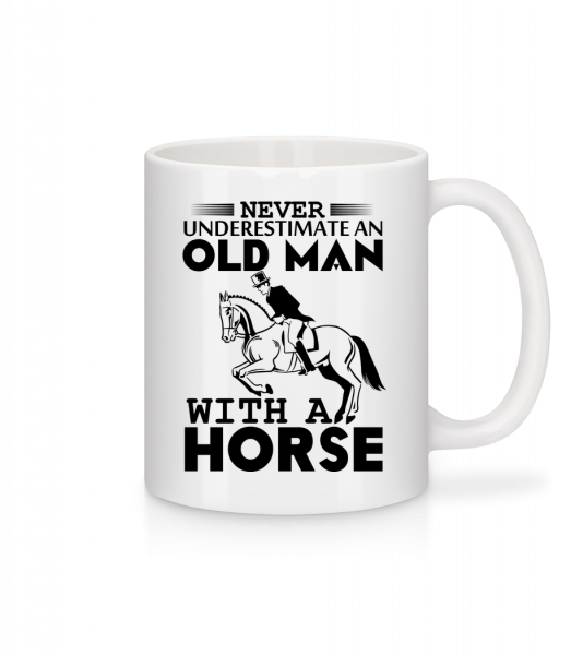 Old Man With Horse - Mug en céramique blanc - Blanc - Devant