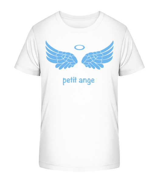 Petit Ange Bleu - T-shirt bio Enfant Stanley Stella - Blanc - Devant