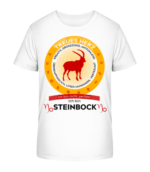 Sternzeichen Steinbock - Kinder Bio T-Shirt Stanley Stella - Weiß - Vorne