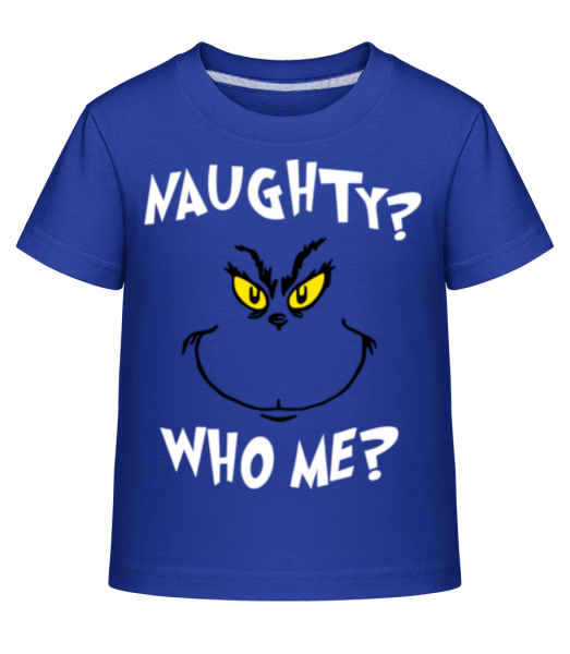 Naughty Who Me? - T-shirt shirtinator Enfant - Bleu royal - Devant