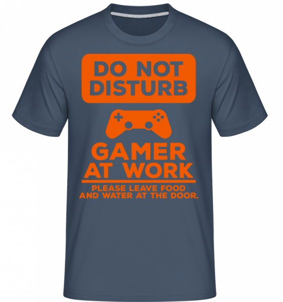 Do Not Disturb Gamer - Shirtinator Männer T-Shirt - Denim - Vorn