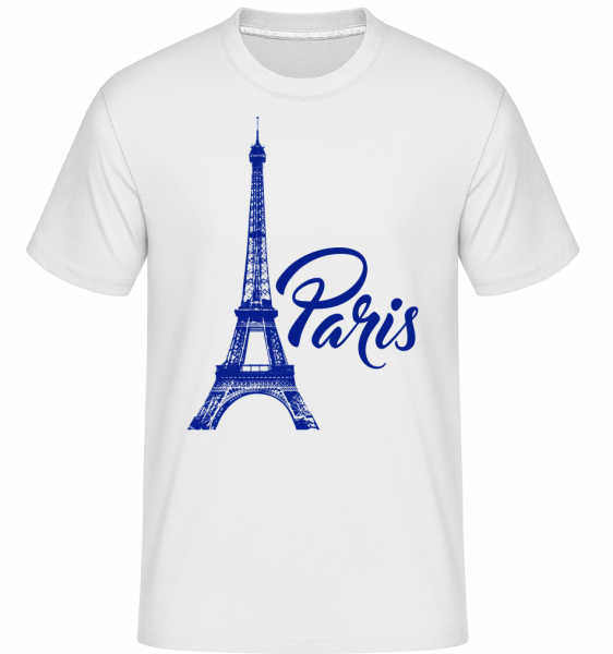Paris France Blue -  T-Shirt Shirtinator homme - Blanc - Devant