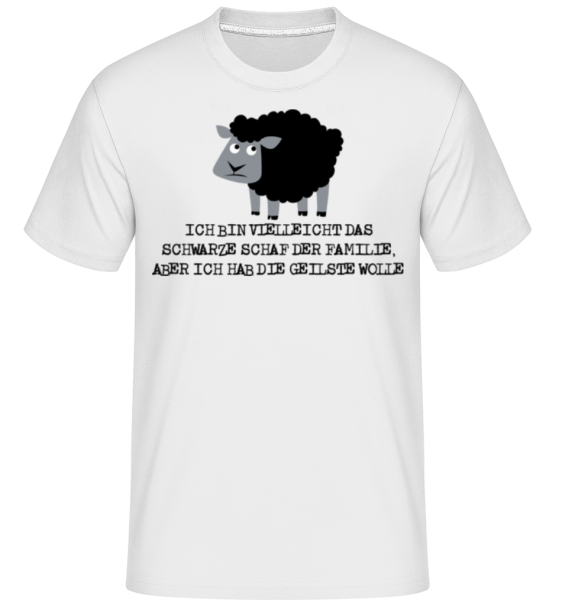 Schwarzes Schaf Mit Geilster Wolle - Shirtinator Männer T-Shirt - Weiß - Vorne