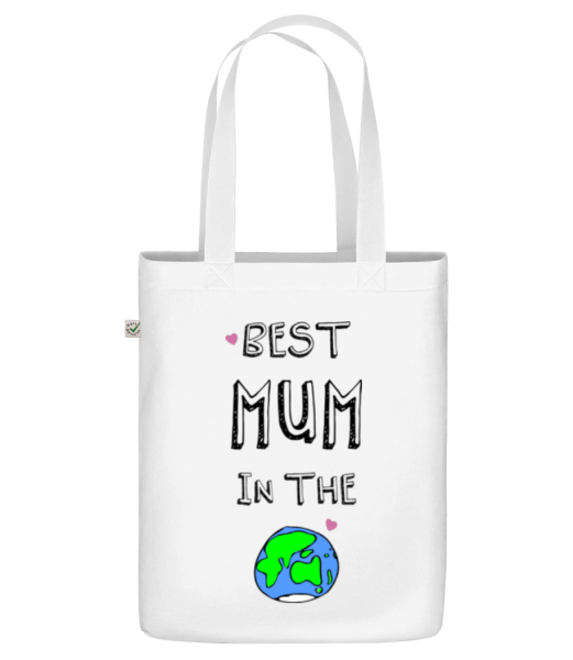 Worlds Best Mum - Bio Tasche - Weiß - Vorne