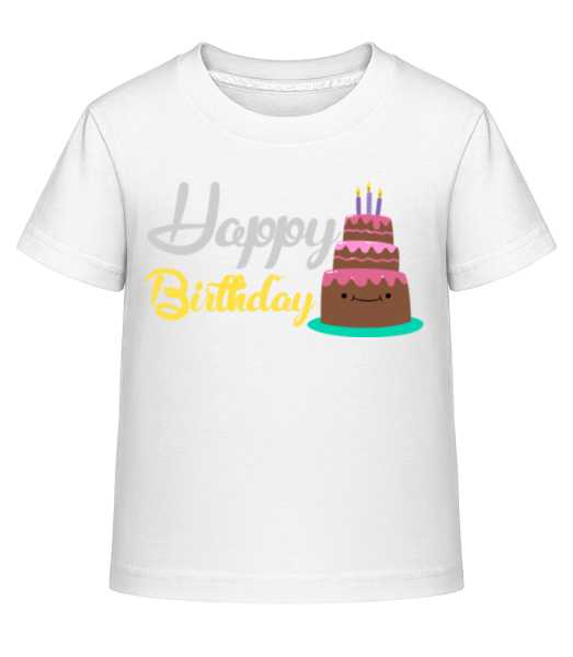 Happy Birthday Candles - Kinder Shirtinator T-Shirt - Weiß - Vorne