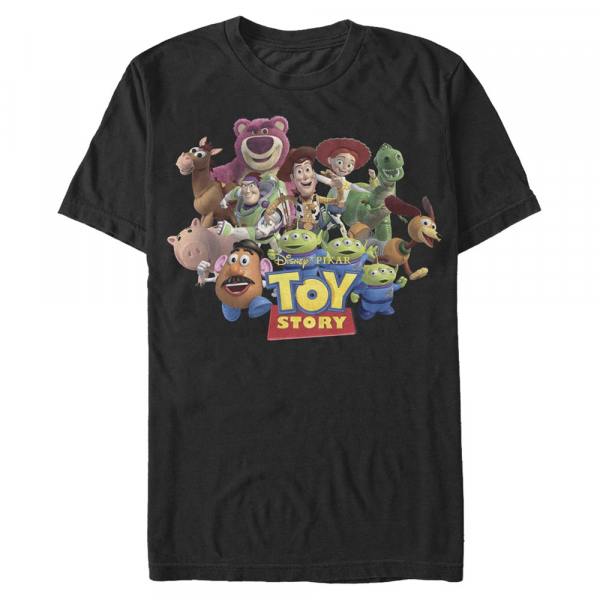 Pixar - Toy Story - Skupina Running Team - Homme T-shirt - Noir - Devant