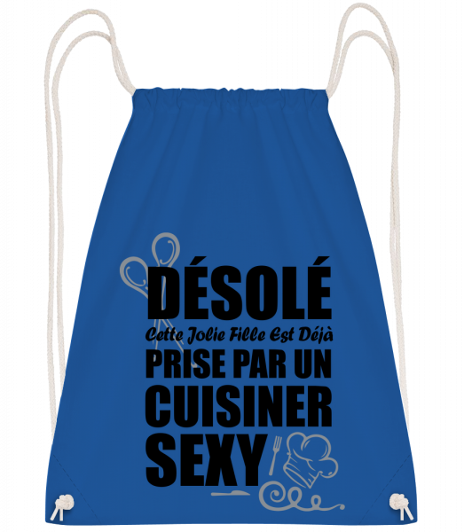 Cuisinier Sexy - Sac à dos Drawstring - Bleu royal - Devant