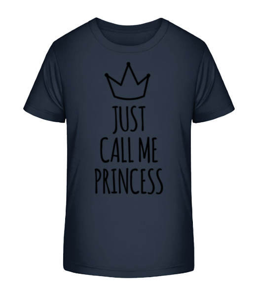 Just Call Me Princess - Kinder Bio T-Shirt Stanley Stella - Marine - Vorne