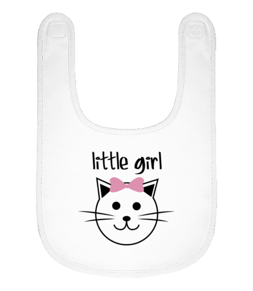Little Girl - Katze - Baby Bio Lätzchen - Weiß - Vorne