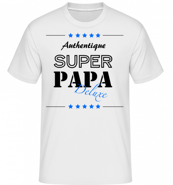 Super Papa Deluxe -  T-Shirt Shirtinator homme - Blanc - Devant