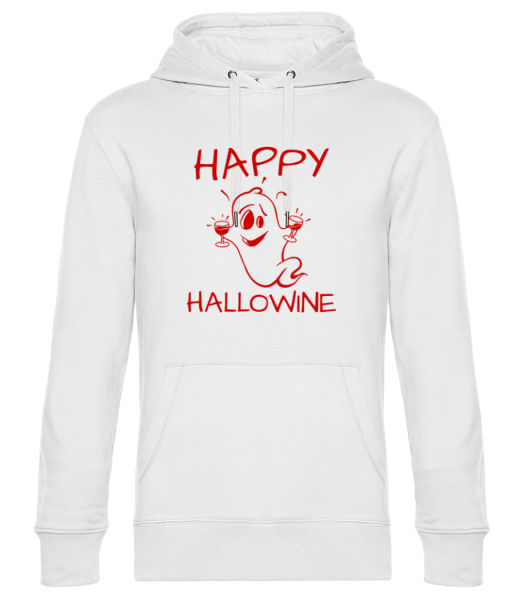 Happy Halloween Ghost - Sweat à capuche premium Unisexe - Blanc - Devant