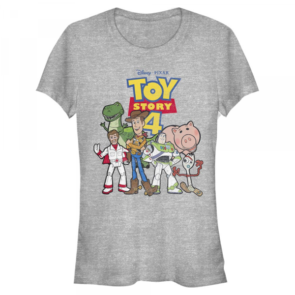 Pixar - Toy Story - Skupina Toy Crew - Frauen T-Shirt - Grau meliert - Vorne