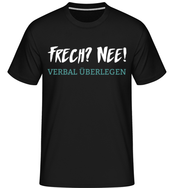 Verbal Ueberlegen - Shirtinator Männer T-Shirt - Schwarz - Vorne