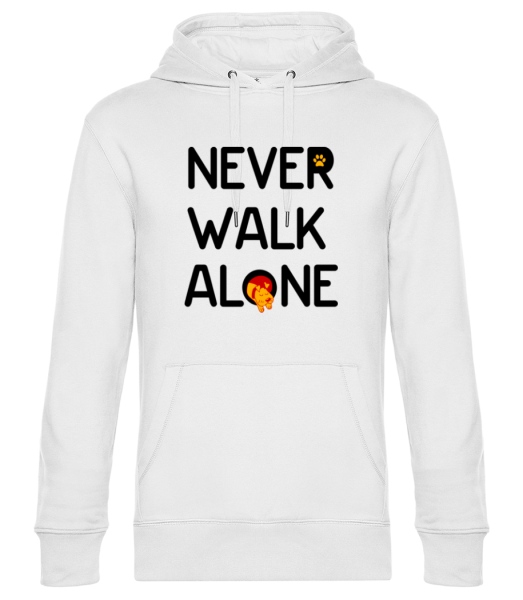 Never Walk Alone - Unisex Premium Hoodie - Weiß - Vorne