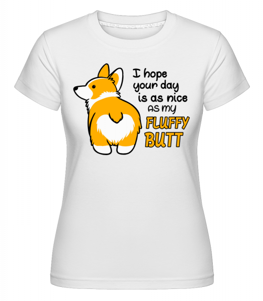 My Fluffy Butt -  T-shirt Shirtinator femme - Blanc - Devant