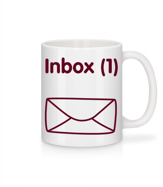 Inbox(1) - Bébé Annoncer - Mug en céramique blanc - Blanc - Devant