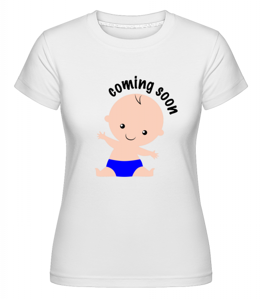 Baby Boy Announcement -  T-shirt Shirtinator femme - Blanc - Devant