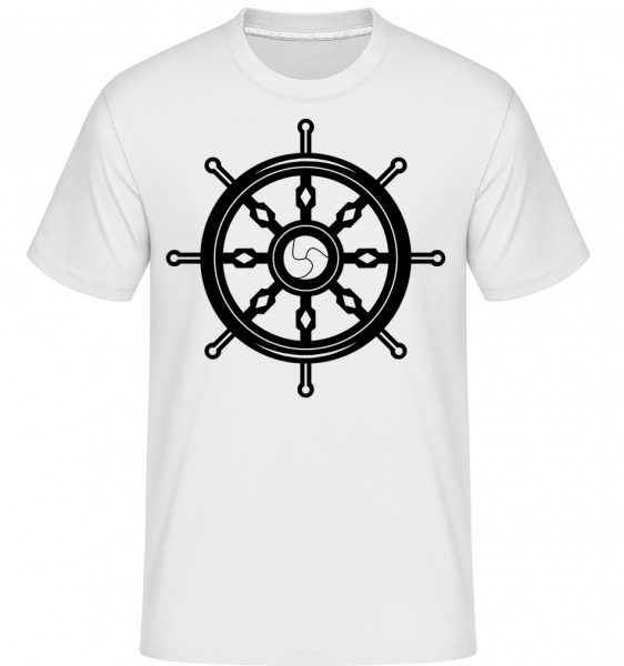 Wheel Black/White -  T-Shirt Shirtinator homme - Blanc - Devant