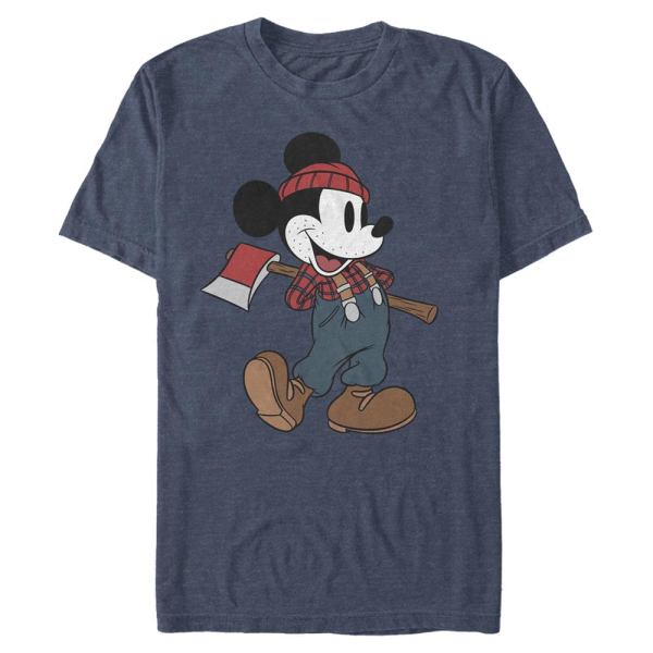 Disney Classics - Micky Maus - Mickey Mouse Lumberjack Mickey - Männer T-Shirt - Marine meliert - Vorne