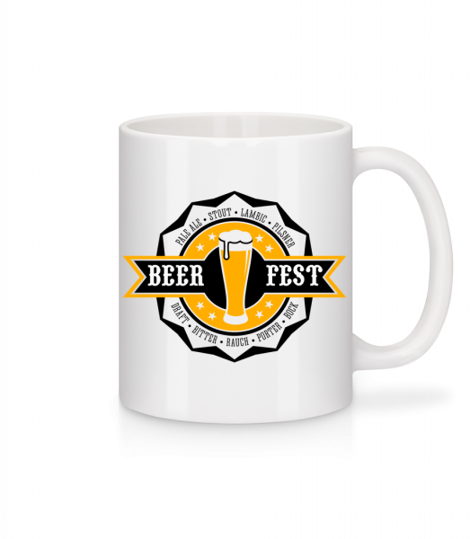 Beer Fest - Mug en céramique blanc - Blanc - Devant