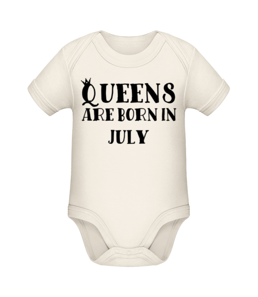 Queens Are Born In July - Body manches courtes bio - Crème - Devant