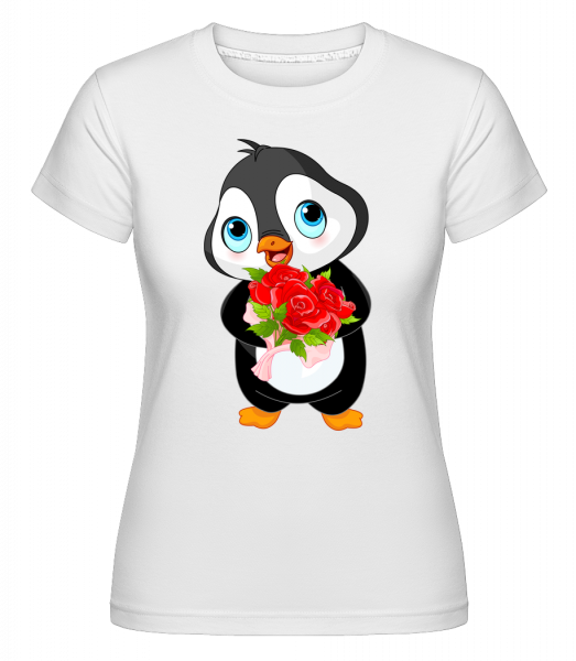 Cute Love Penguin -  T-shirt Shirtinator femme - Blanc - Devant