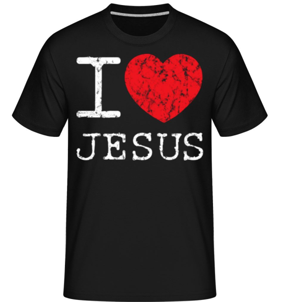 I Love Jesus -  T-Shirt Shirtinator homme - Noir - Devant