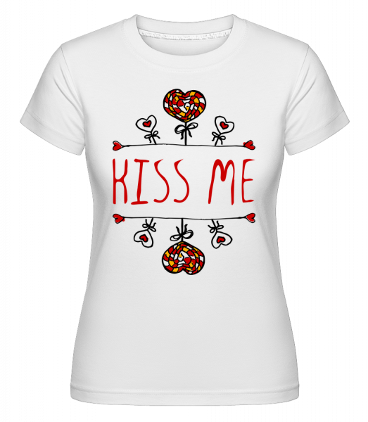 Kiss Me Logo Red -  T-shirt Shirtinator femme - Blanc - Devant