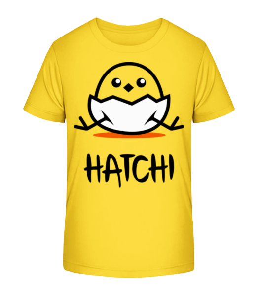Hatchi - Œuf Cassé - T-shirt bio Enfant Stanley Stella - Jaune - Devant