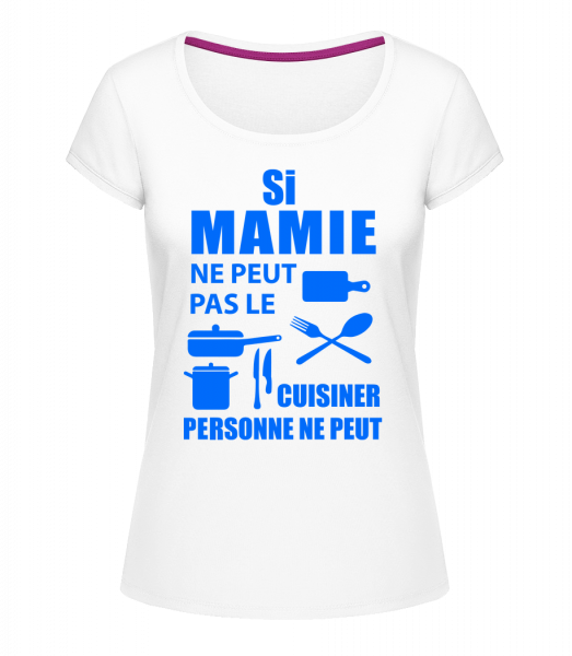 Mamie Sais Tout Cuisiner - T-shirt à col rond Megan - Blanc - Devant