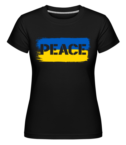 Peace Flagge Ukraine - Shirtinator Frauen T-Shirt - Schwarz - Vorne