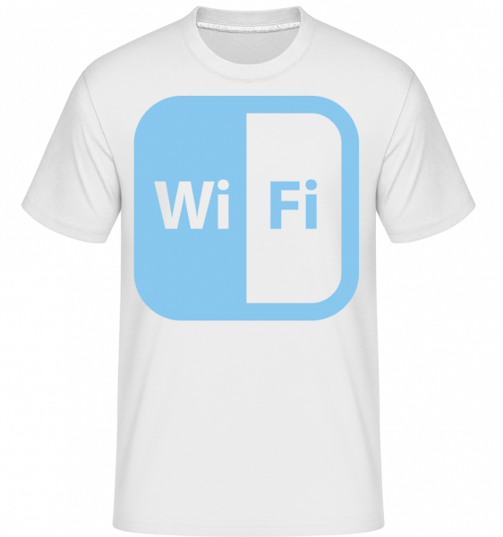 WiFi Icon Blue - Shirtinator Männer T-Shirt - Weiß - Vorn