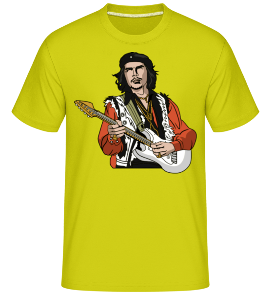 Che Guevara Hendrix -  T-Shirt Shirtinator homme - Citron vert - Devant