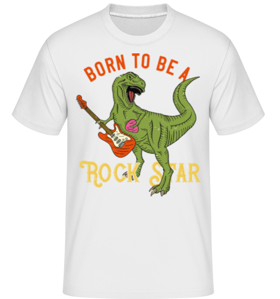 Born To Be A Rock Star - Shirtinator Männer T-Shirt - Weiß - Vorne