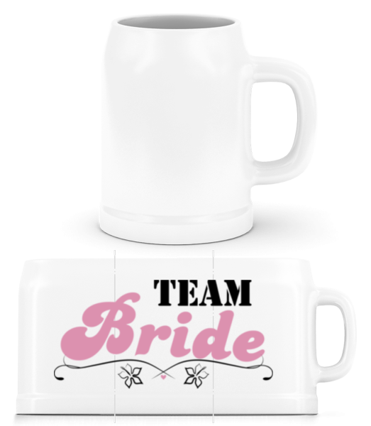 Team Bride - Bierkrug - Weiß - Vorne