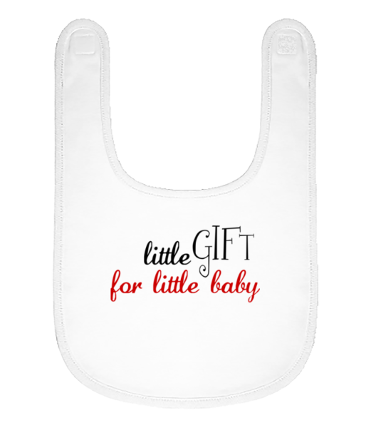 Little Gift For Little Baby - Baby Bio Lätzchen - Weiß - Vorne