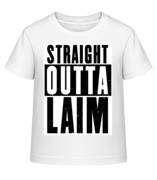 Straight Outta Laim - Kinder Shirtinator T-Shirt - Weiß - Vorne