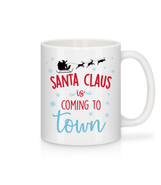 Santa Claus Is Coming To Town - Tasse - Weiß - Vorne