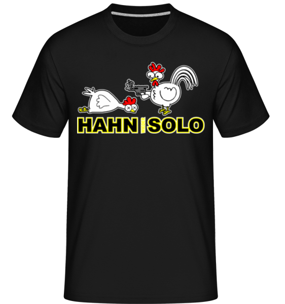 Hahn Wieder Solo - Shirtinator Männer T-Shirt - Schwarz - Vorne
