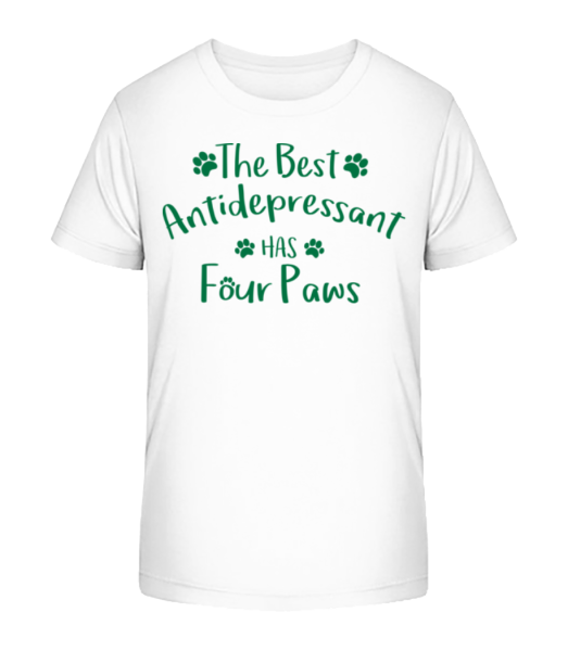 The Best Antidepressant - Kinder Bio T-Shirt Stanley Stella - Weiß - Vorne